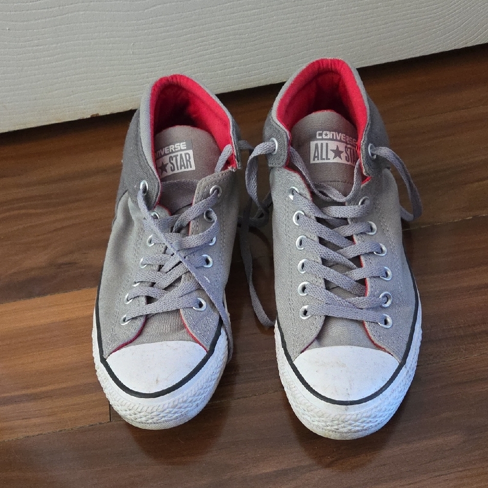 Converse All Star Gray with Pink Highlights